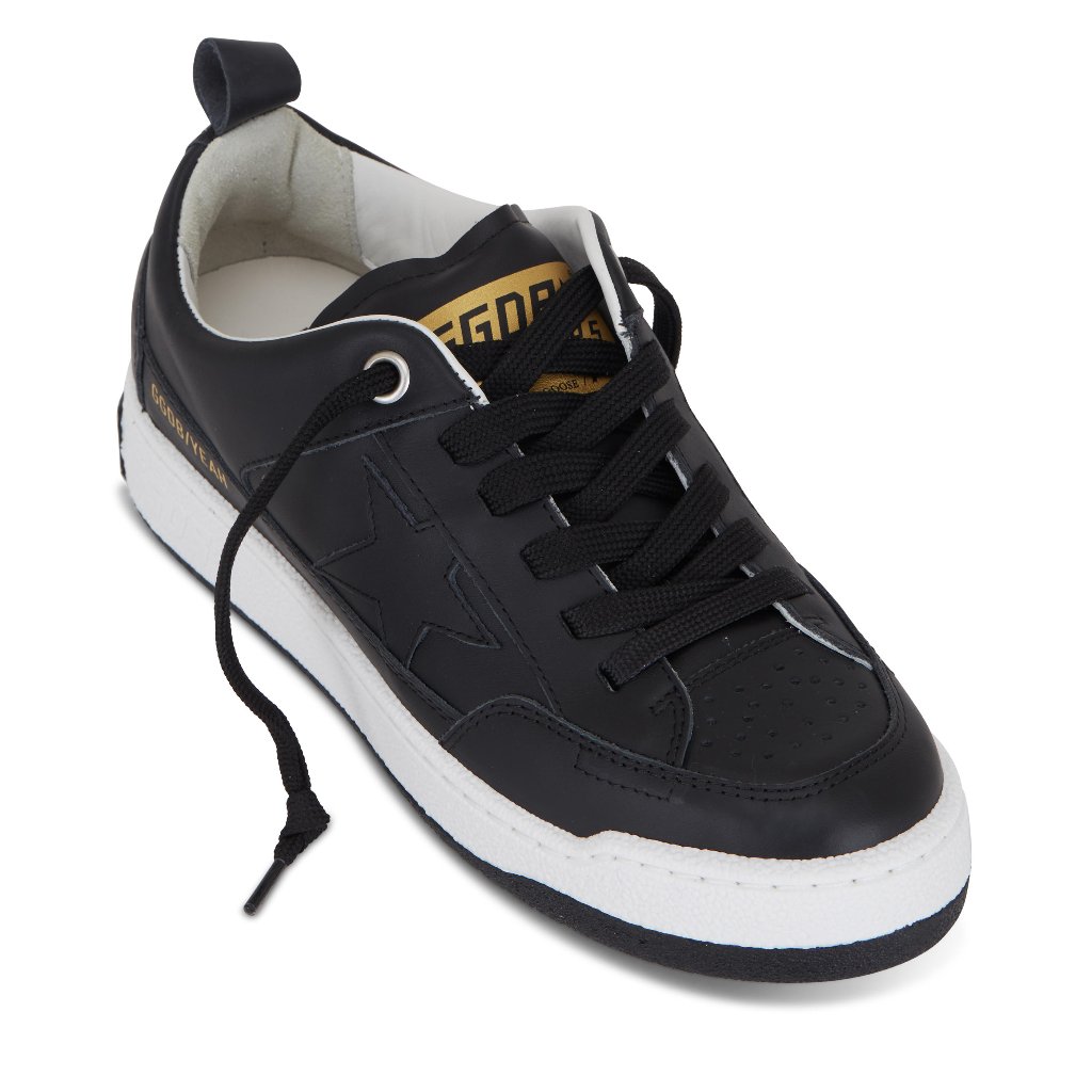 Nib Golden Goose Yeah! Black Leather Sneaker, 37